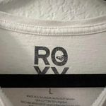 Roxy  Light Blue White Floral Tee Shirt Photo 2