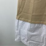 ZARA  CONTRASTING SHIRT DRESS - CAMEL/WHITE SZ M NWT Photo 3