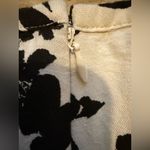 Ann Taylor  Chic Black and White Floral A-Line Skirt Photo 3