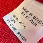 St. John Sport Red Pullover Sweater Anchor Embroidered Wool Size Medium Women's Photo 11