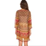 Raga Red Brown Paisley Floral Tunic Mini Dress Photo 14