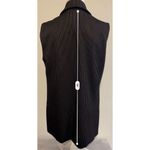 Ellen Tracy Women’s Black Pinstripes Button Vest  LARGE Photo 5
