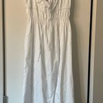 Aqua Dresses Aqua Ruched High Slit Cotton Dress Photo 0