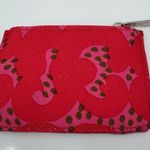 Clinique Marimekko for  zip coin purse case change wallet 4"x3" red pink NEW Photo 1