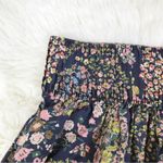 H&M  Blue Paisley Print Fit & Flare‎ Mini Skirt Elastic Waist Cotton Size Small Photo 4