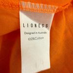 LIONESS  Eyelet Cutout High Neck Mini Dress Women's XL Orange Lace Party Cocktail Photo 15