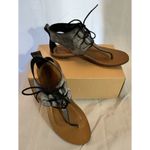 Sorel Boho Summer Boot Distressed Black Leather Lace Up Cage Sandals Size 9 Photo 1