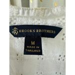 Brooks Brothers  100% Cotton Eyelet Lace Semi Sheer Split Neck Tunic Blouse M Photo 4