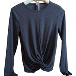 All In Motion Women's Black Long Sleeve Twist Front T-Shirt - Size Small - NWT Photo 0