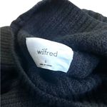 Wilfred Aritzia  100% merino wool mock neck sweater black ribbed heavy knit Sz sm Photo 1