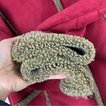 L.L.Bean Vtg 1970s Faux Shearling Sherpa Suede Deep Red Jacket Women’s Xs Petite Photo 7