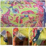 La Cera PINK & GREEN PAISLEY PRINT QUILTED REVERSIBLE JACKET (L) Photo 10