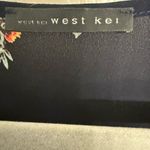 West Kei Floral Navy Blouse with Tie Front Photo 7