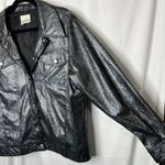 Fashion Bug Vintage  Jacket Snakeskin Print Silver Button Front No Size‎ Tag Photo 7