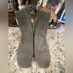 Corso Como  Charcoal Suede NWOB Pull On Ankle Booties w/ Tie Detail Block Heel Photo 8