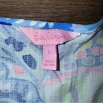 Lilly Pulitzer  Lyndsea Tunic In Blue Peri Patterned Women's Top Size Large Photo 4