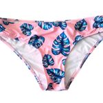 None NWOT Tropical Pink Bikini Bottoms Size Large Photo 0