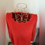Cable & Gauge  plus size orange scallop edge sweater size 1X Photo 6