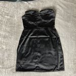 Naked Wardrobe  The Statement Ruched Black Strapless Bodycon Mini Dress Formal S Photo 9