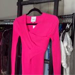 AKNVAS Dionne Fuchsia Pink Cashmere Long Sleeve Knit Mini Dress Photo 2