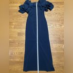 Badgley Mischka Origami Sleeve Maxi dress. Size 4. Navy Photo 9