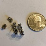 Vintage Silver Tone Dainty Half Hoop Heart Pierced Earrings Photo 5