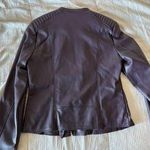 Purple Leather Jacket Size M Photo 4