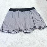 Kyodan Striped Pleated Athletic Skort Skirt Black White Large Photo 1