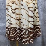 Donna Morgan Strapless Brown Ivory Animal Print Silk Dress Size 4 NWT Photo 5