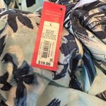 Xhilaration  Women’s Short Sleeve Swim Cover Tropical Blue Large NWT Photo 3