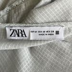 ZARA Light Blue Daisy Floral Embroidered Ruffle Photo 5