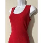 Victoria's Secret  Red Ribbed Tank Top Sleeveless Scoop Neck Basic Layering Top Photo 1