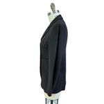 Donna Karan VTG  Signature Black Wool Blazer 3 Button Classic Sz 8 Photo 2