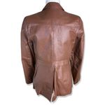 VINTAGE 70s Porsha by Winer 100% Top Grain Brown Leather Jacket Size 4 Photo 2
