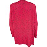 Liz Sport Vintage Red Black Floral Roses Long Sleeve Cardigan 3-Button NWT Medium Photo 11