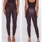 Good American  Better Than Leather Malbec Faux Leather High Rise Leggings Photo 1