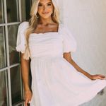 These Three Boutique White Puff Sleeve Dress Photo 0