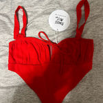 Princess Polly Red crop top  Photo 0