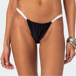Edikted NWOT  Black & White Leanna Contrast Bikini Bottom Photo 0