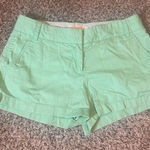 J.Crew  Chino Shorts‎ Broken-In Everyday Casual Green Cotton Size 6 Photo 0
