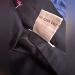 SLB Silk Lined Silk Capri Black Pants Embroidered Cropped Pink Flamingos Size 4 Photo 3