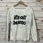 Zoe & Liv "it's all bueno" Raglan Sweatshirt - White - XL Photo 6