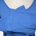 Blair  Blue 3/4 Sleeve Pullover Top Button Pocket Detail Petite Medium Photo 7