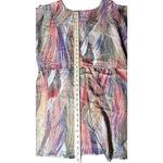 Gemma 100% Silk Dress Oversized XS Drawstring Waist Colorful‎ Short Slv #Q9 Photo 4