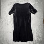 Lands End Dress Womens 1X Black Velvet Twist Witchy Whimsigoth Gothic Sultry Photo 2
