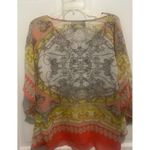 Jennifer Lopez Jennifer‎ Lopez Women's Sheer 3/4 Sleeve Swimsuit Cover Up Blouse Size XS Beach Photo 2