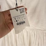 ZARA  Cream Gathered Waist Dress Photo 3