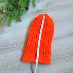 Handmade  Orange Coral Knit Winter Beanie Hat Photo 1