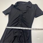 Alice + Olivia Alice‎ + Olivia Marsha Ruched Polo Mini Dress Womens Size XS Black Bodycon *FLAW Photo 9
