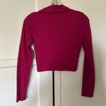 Babaton Aritzia Pink Long Sleeve Top  V-Neck Photo 2
